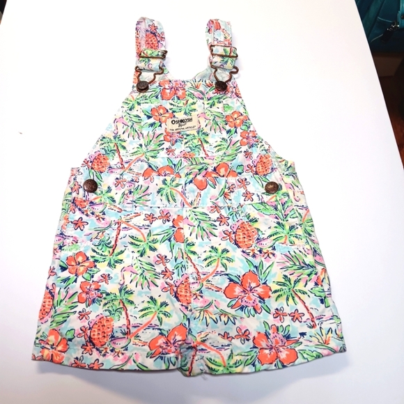 Oshkosh B’Gosh Baby B Vintage Flower Bubble Romper Vestbak Floral 18 Months - Picture 1 of 6